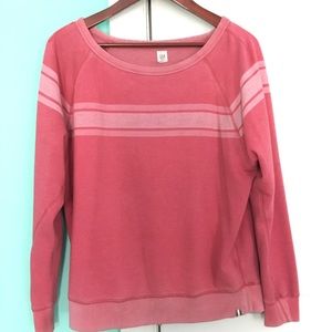 Casual red long sleeved top